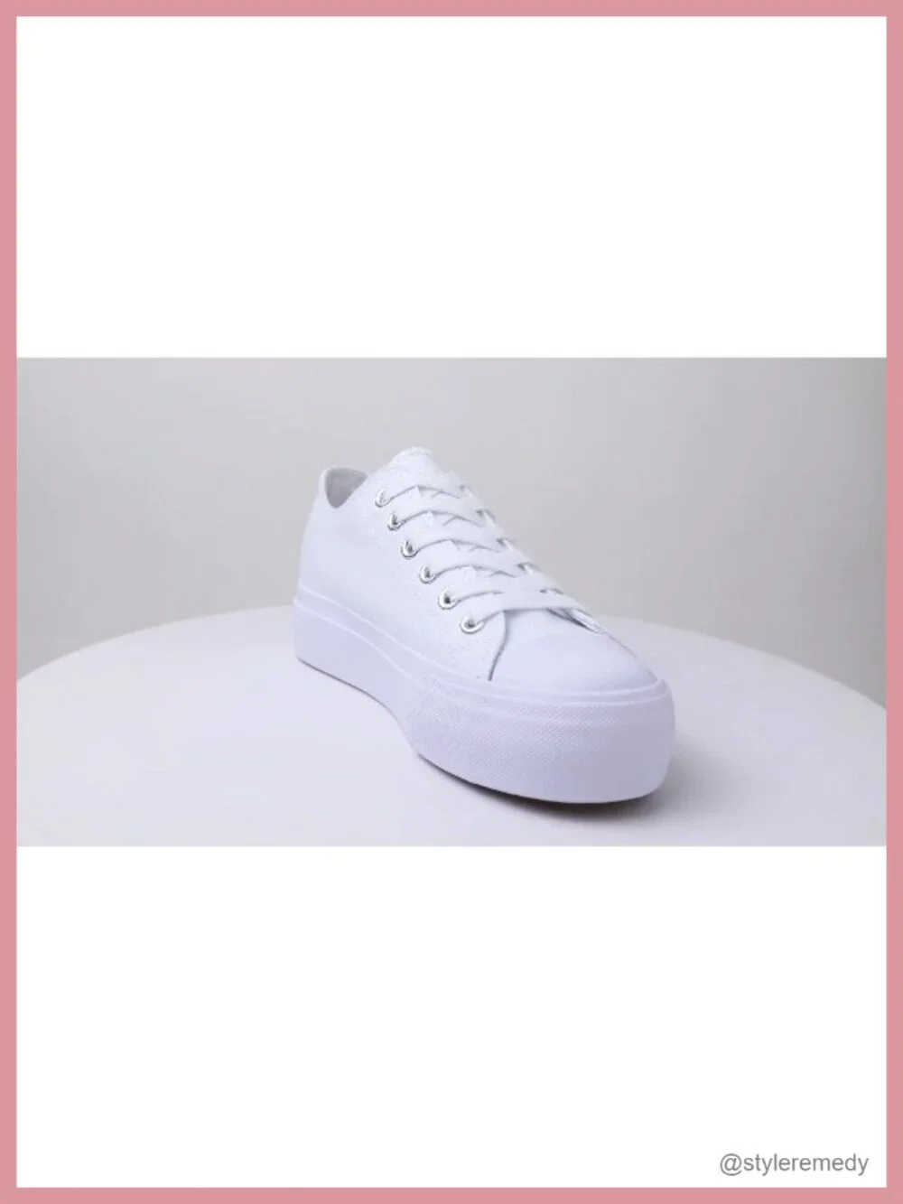 Women's Platform Canvas Sneakers Lace Up Breathable Non-Slip Casual Walking